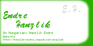 endre hanzlik business card